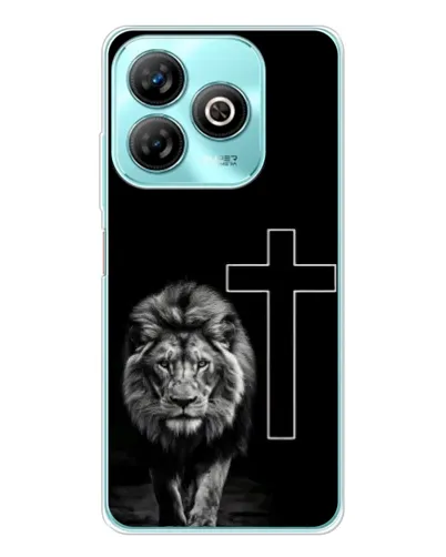 Чехол для ZTE Blade A75 с картинкой «Лев и Крест»
