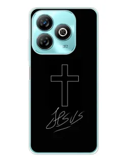 Чехол для ZTE Blade A75 с картинкой «Графический крест Jesus» Чехол для ZTE Blade A75 с картинкой «Графический крест Jesus»