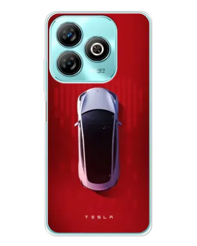 Чехол для ZTE Blade A75 с картинкой «Tesla Top View»