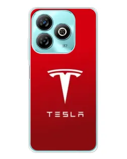 Чехол для ZTE Blade A75 с картинкой «Tesla Red Classic»
