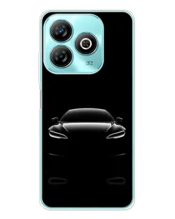 Чехол для ZTE Blade A75 с картинкой «Силуэт Tesla Night»