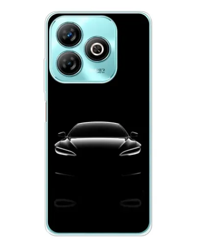 Чехол для ZTE Blade A75 с картинкой «Силуэт Tesla Night»