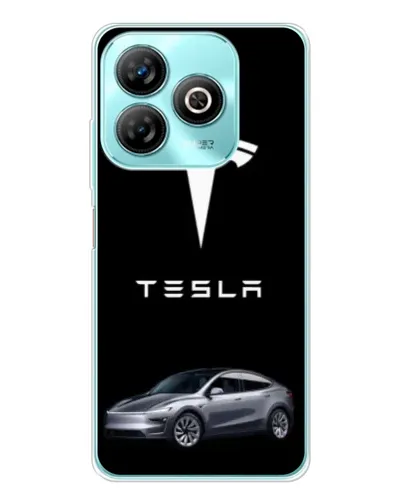 Чехол для ZTE Blade A75 с картинкой «Tesla Model Y»
