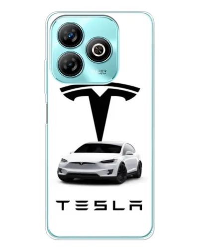 Чехол для ZTE Blade A75 с картинкой «Tesla White Style»