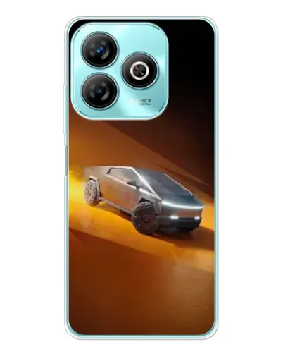 Чехол для ZTE Blade A75 с картинкой «Cybertruck в пустыне»