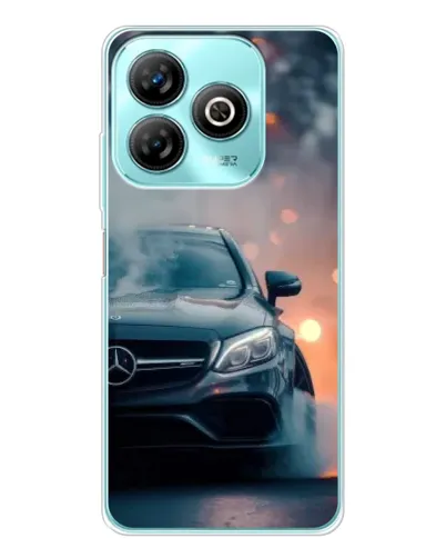 Чехол для ZTE Blade A75 с картинкой «Mercedes — ночной город»