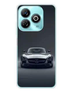 Чехол для ZTE Blade A75 с картинкой «Mercedes на черном»