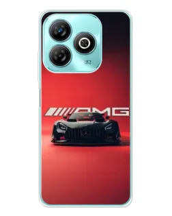 Чехол для ZTE Blade A75 с картинкой «Mercedes AMG — красная линия»
