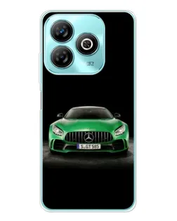 Чехол для ZTE Blade A75 с картинкой «Mercedes — неоновый лого»