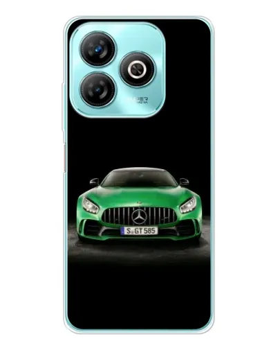 Чехол для ZTE Blade A75 с картинкой «Mercedes — неоновый лого»