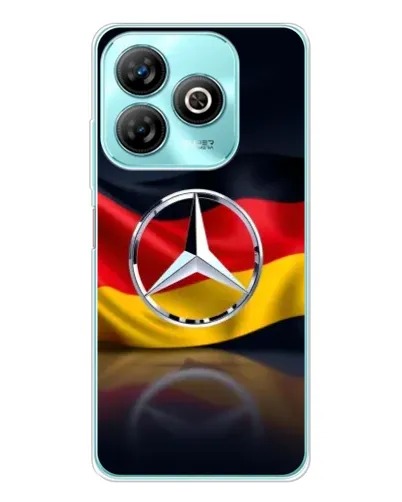 Чехол для ZTE Blade A75 с картинкой «Mercedes — флаг Германии»