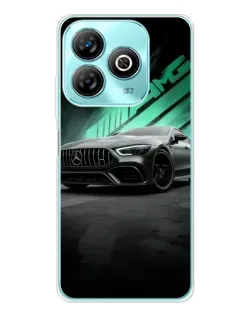 Чехол для ZTE Blade A75 с картинкой «Темный Mercedes AMG»