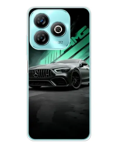 Чехол для ZTE Blade A75 с картинкой «Темный Mercedes AMG»