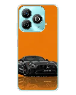 Чехол для ZTE Blade A75 с картинкой «Оранжевый Mercedes AMG»