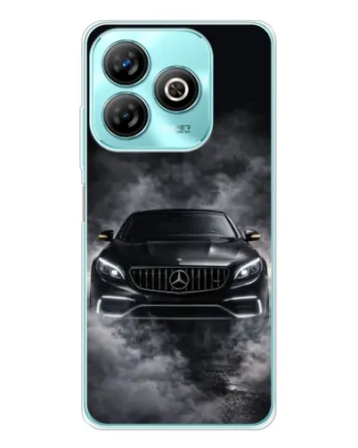 Чехол для ZTE Blade A75 с картинкой «Mercedes в дыму»