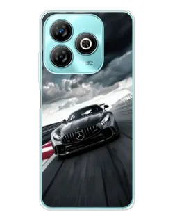 Чехол для ZTE Blade A75 с картинкой «Гоночный Mercedes AMG»