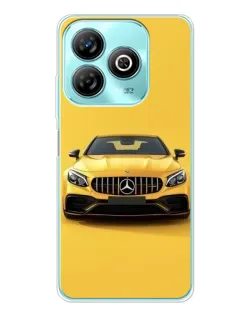 Чехол для ZTE Blade A75 с картинкой «Желтый Mercedes GT»