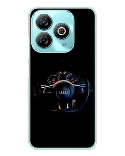 Чехол для ZTE Blade A75 с картинкой «Салон Audi — руль»
