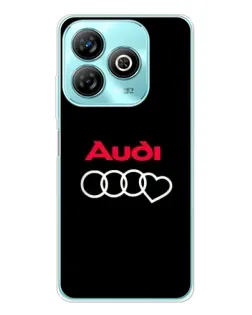 Чехол для ZTE Blade A75 с картинкой «Логотип Audi Heart»