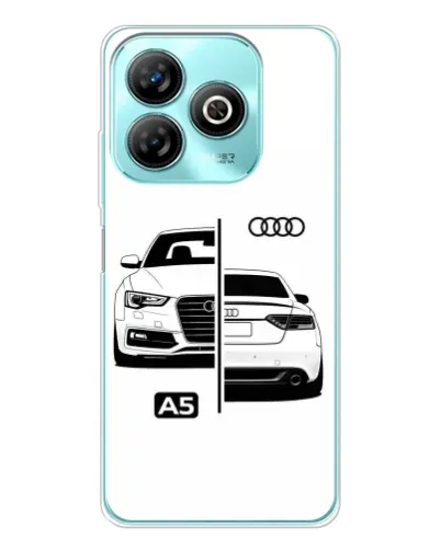 Чехол для ZTE Blade A75 с картинкой «Audi — контрастный дизайн»