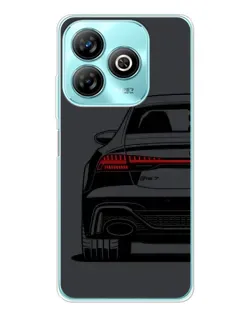 Чехол для ZTE Blade A75 с картинкой «Задняя часть Audi — арт»