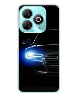Чехол для ZTE Blade A75 с картинкой «Неоновый взгляд Audi»