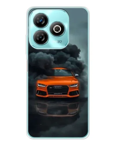 Чехол для ZTE Blade A75 с картинкой «Audi в облаках дыма»
