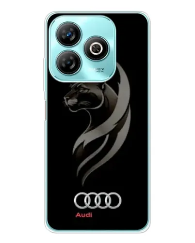 Чехол для ZTE Blade A75 с картинкой «Графика — пантера и Audi»