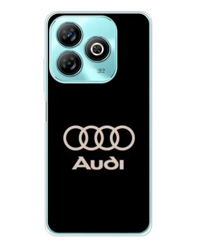 Чехол для ZTE Blade A75 с картинкой «Audi — золотой логотип»