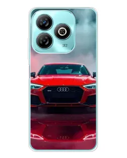 Чехол для ZTE Blade A75 с картинкой «Audi RS — красный стиль»