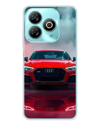 Чехол для ZTE Blade A75 с картинкой «Audi RS — красный стиль»