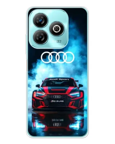 Чехол для ZTE Blade A75 с картинкой «Audi Sport — неон»