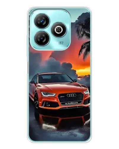 Чехол для ZTE Blade A75 с картинкой «Audi — закат»