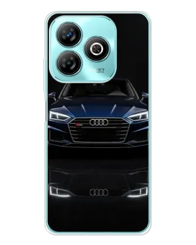 Чехол для ZTE Blade A75 с картинкой «Audi — ночное отражение»