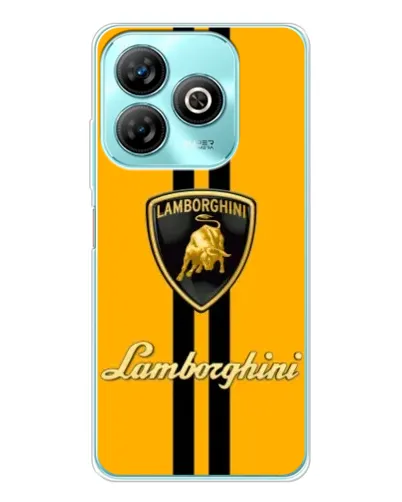 Чехол для ZTE Blade A75 с картинкой «Lamborghini Stripe желтый»