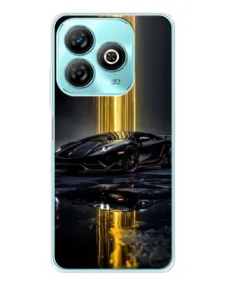Чехол для ZTE Blade A75 с картинкой «Ночной Lamborghini драйв»