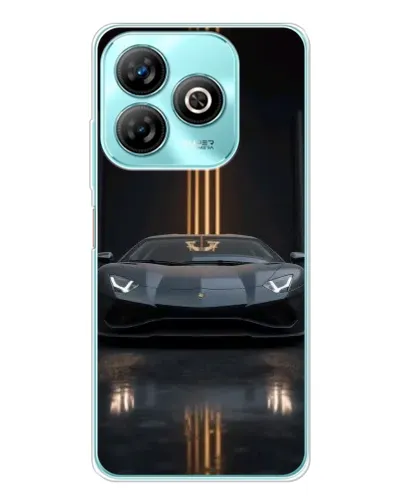 Чехол для ZTE Blade A75 с картинкой «Lamborghini золотые линии»