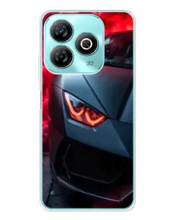 Чехол для ZTE Blade A75 с картинкой «Lamborghini красное сияние»