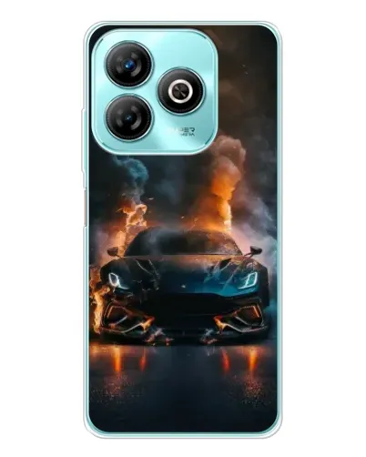 Чехол для ZTE Blade A75 с картинкой «Lamborghini дымная эстетика»