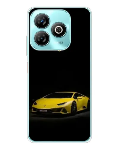 Чехол для ZTE Blade A75 с картинкой «Lamborghini желтый акцент»