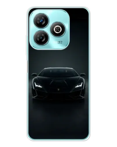 Чехол для ZTE Blade A75 с картинкой «Черный Lamborghini Aventador»