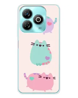 Чехол для ZTE Blade A75 с картинкой «Pusheen трио» Чехол для ZTE Blade A75 с картинкой «Pusheen трио»