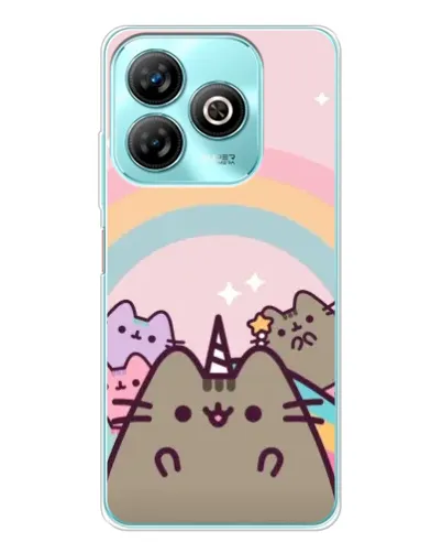Чехол для ZTE Blade A75 с картинкой «Единорог Pusheen»