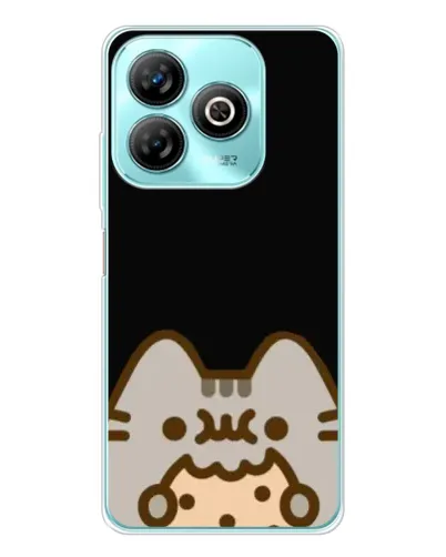 Чехол для ZTE Blade A75 с картинкой «Пушин на черном»