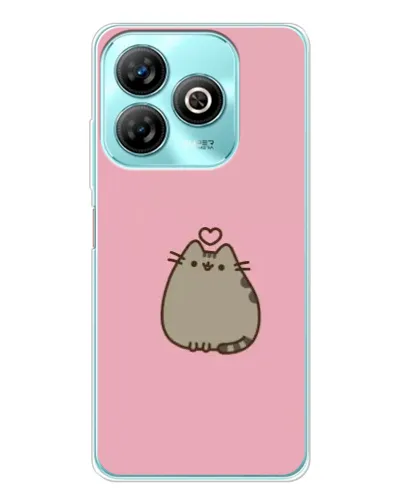 Чехол для ZTE Blade A75 с картинкой «Pusheen сердце»