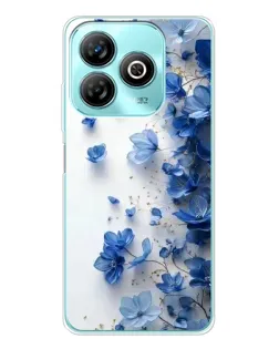 Чехол для ZTE Blade A75 с картинкой «Голубой цветочный каскад» Чехол для ZTE Blade A75 с картинкой «Голубой цветочный каскад»