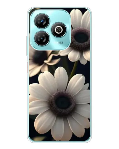 Чехол для ZTE Blade A75 с картинкой «Белые маргаритки макро»
