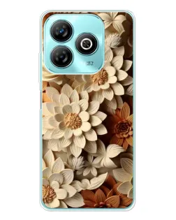 Чехол для ZTE Blade A75 с картинкой «Бежевый флористический декор» Чехол для ZTE Blade A75 с картинкой «Бежевый флористический декор»