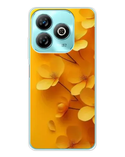Чехол для ZTE Blade A75 с картинкой «Золотые лепестки»