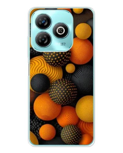 Чехол для ZTE Blade A75 с картинкой «Объемные оранжевые сферы» Чехол для ZTE Blade A75 с картинкой «Объемные оранжевые сферы»